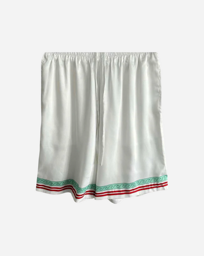 Casablanca Caviar Kaspia Silk Shorts