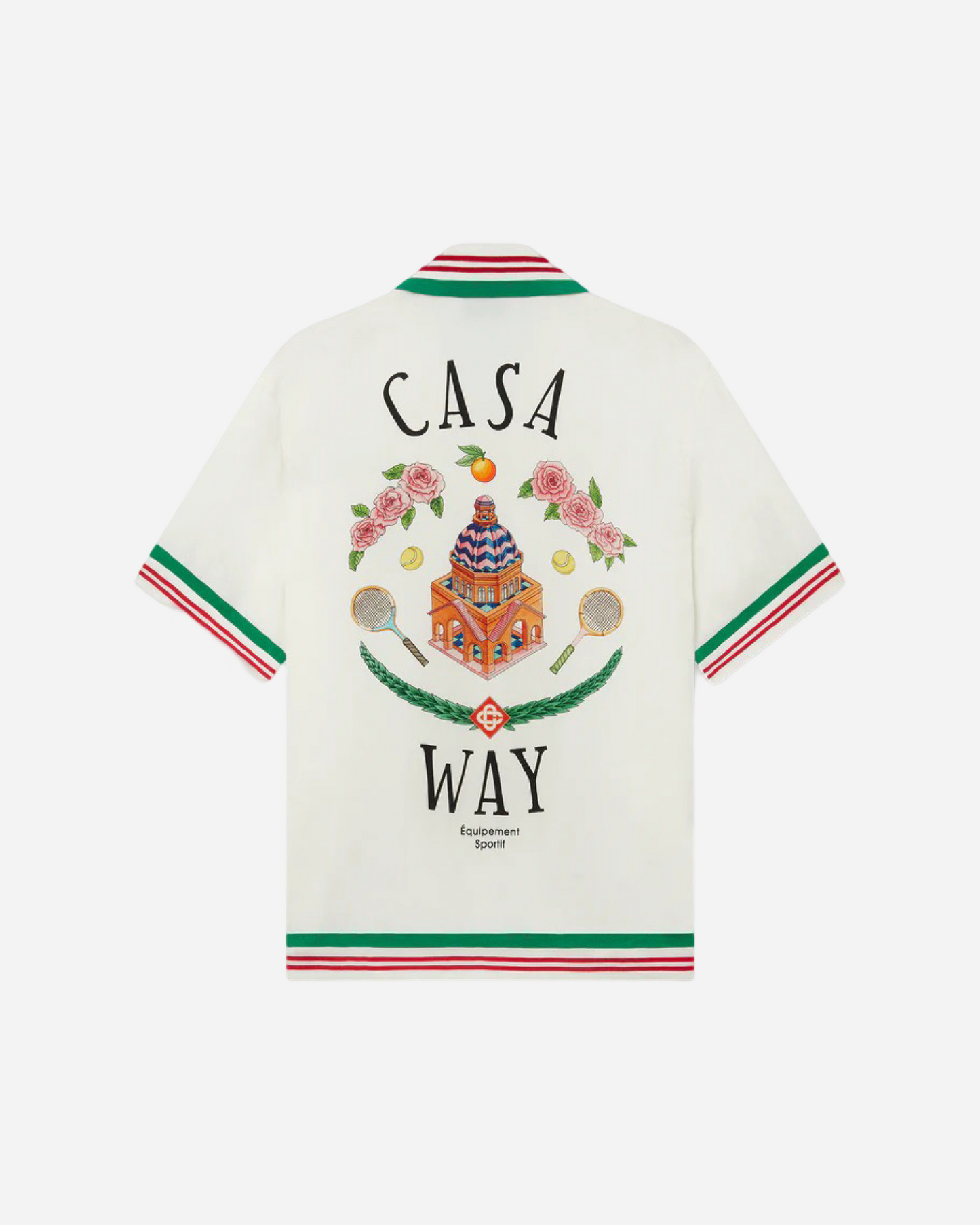 Casablanca Casa Way Knitted Collar Silk Shirt