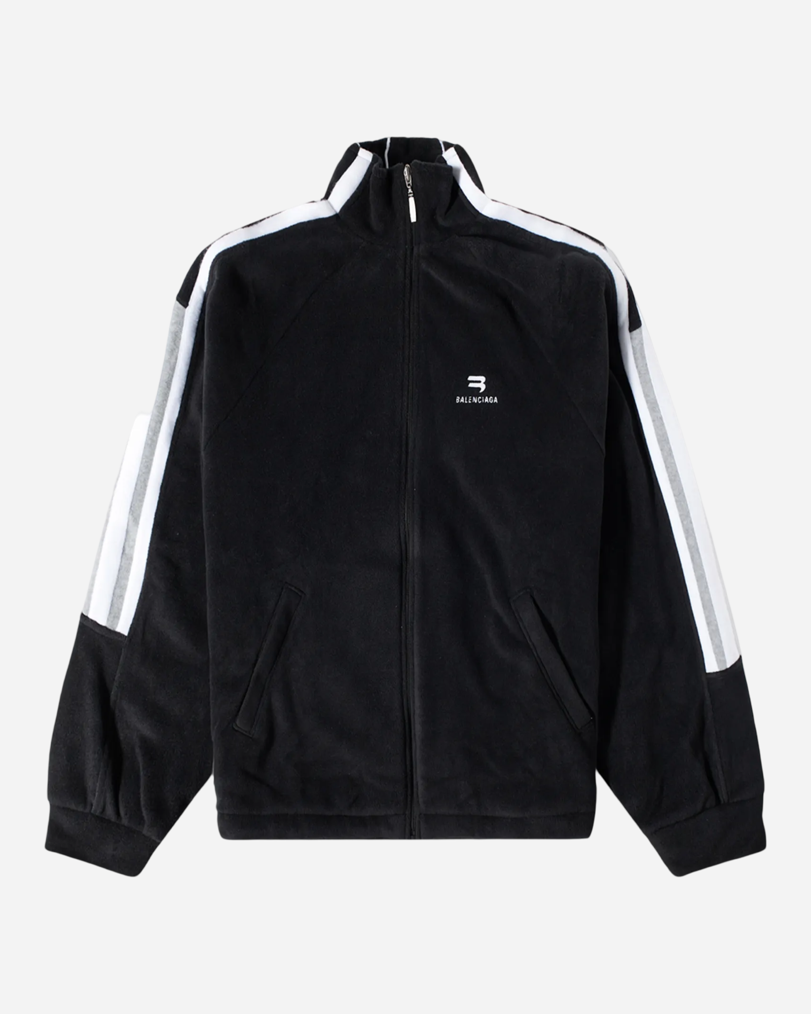 Balenciaga Sporty B Fleece Track Jacket 'Black'