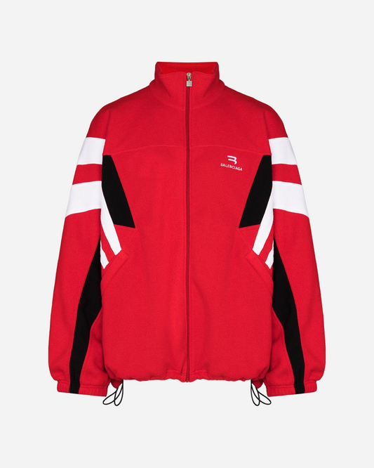 Balenciaga Sporty B Oversized Track Jacket 'Red'