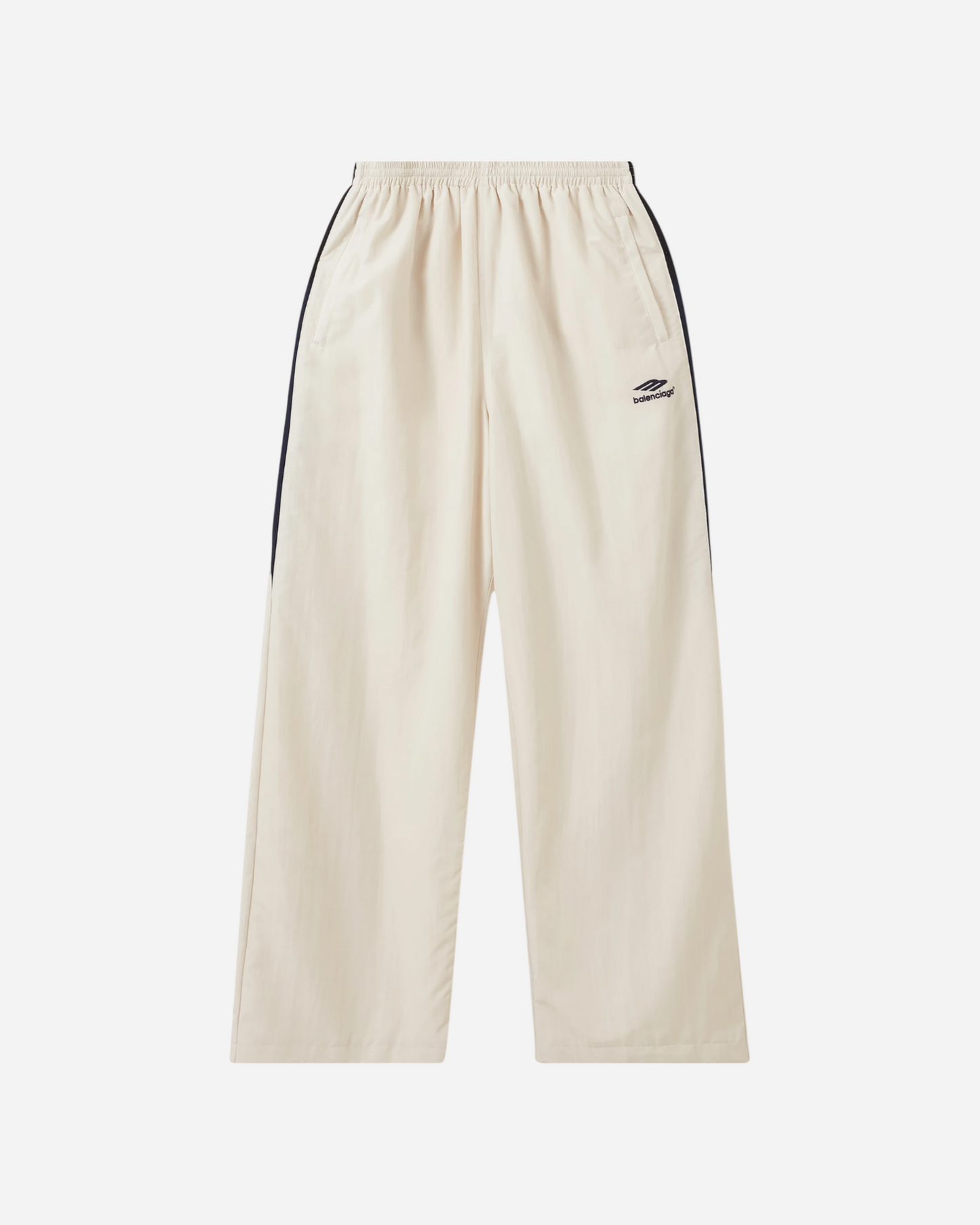 Balenciaga Oversized Logo-Embroidered Panelled Shell Track Pants 'White'