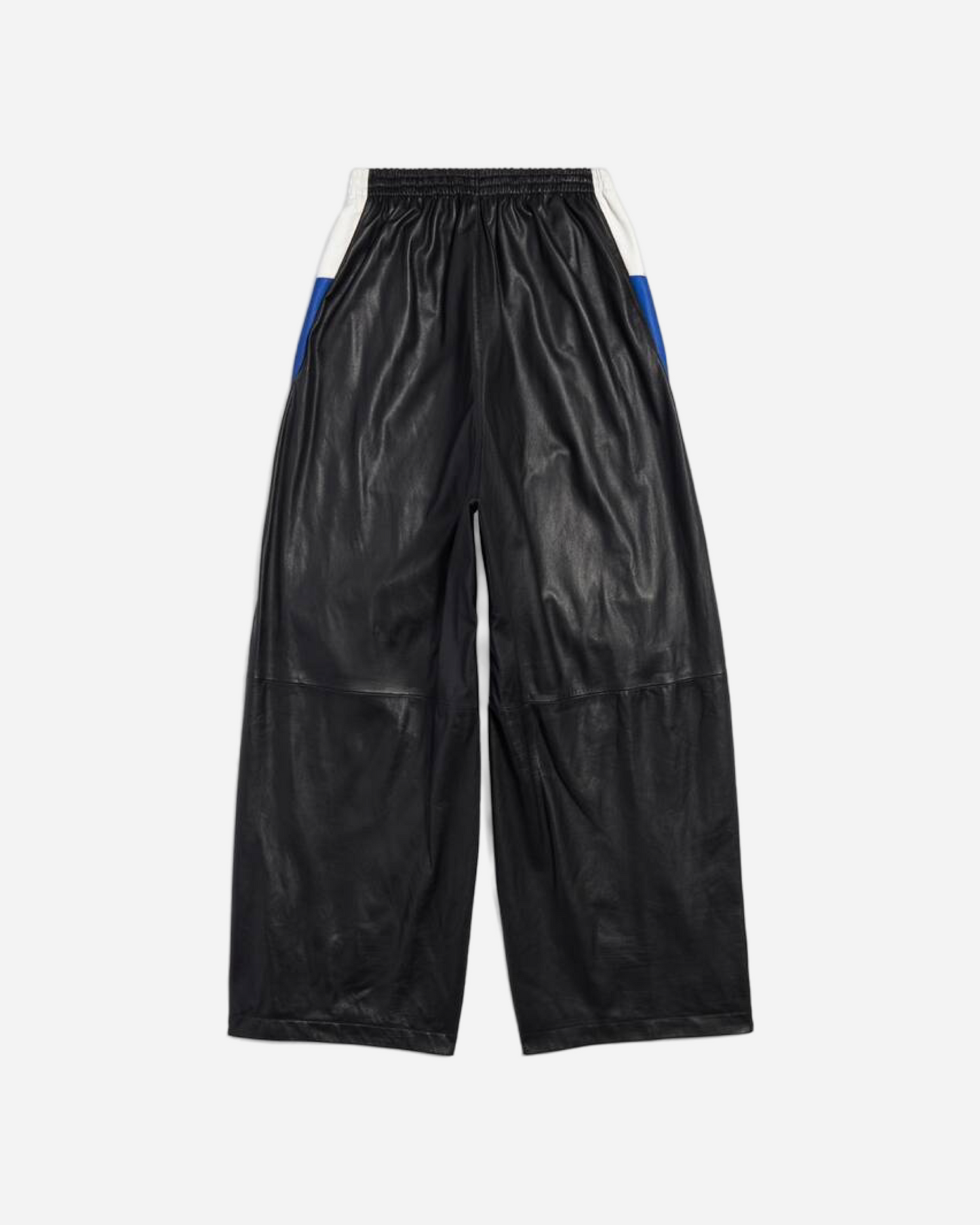 Balenciaga 3B Sports Icon Leather Track Pants 'Blue Black'