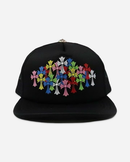 Chrome Hearts Multi Color Crosses Trucker Hat 'Black'