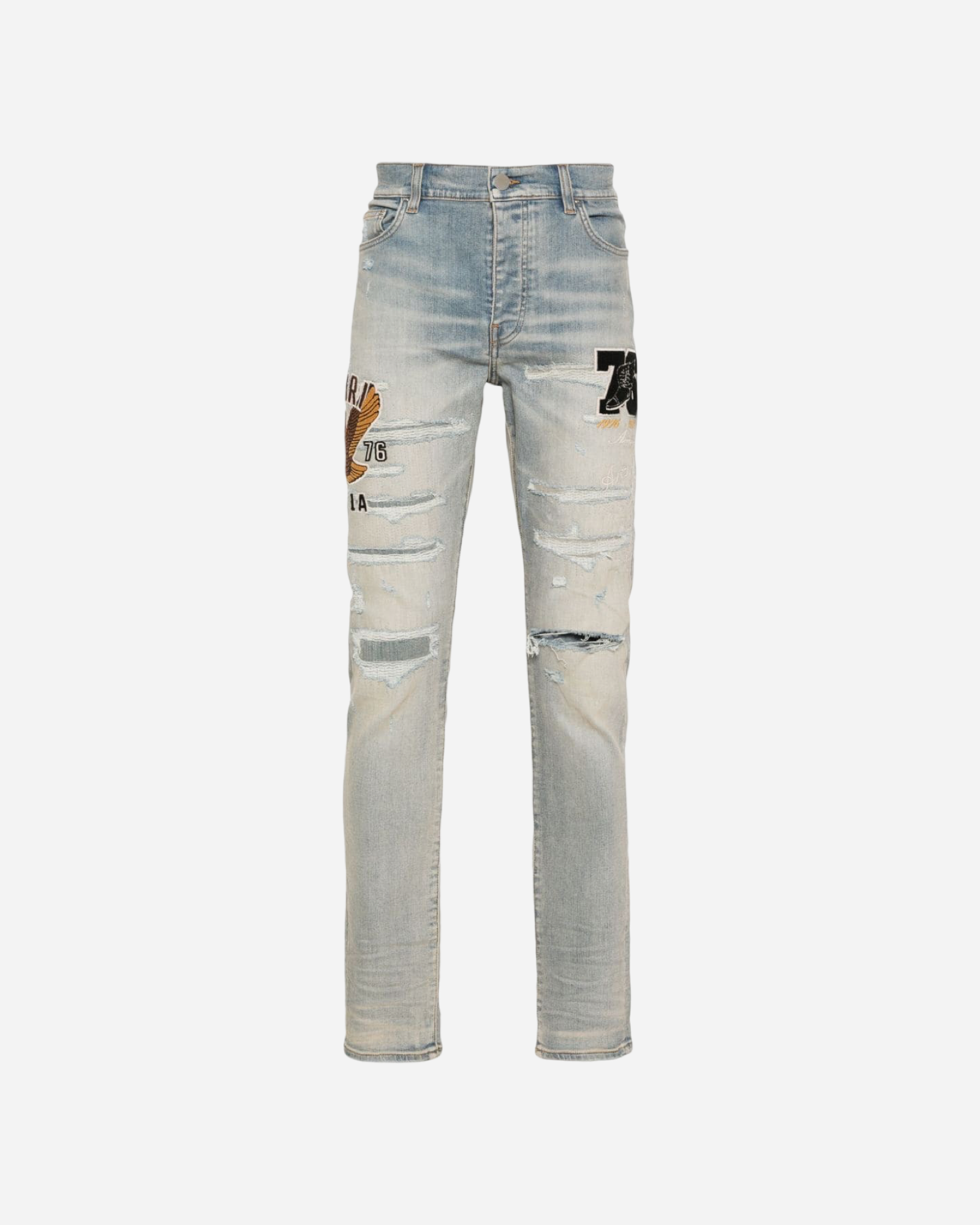 AMIRI Blue Indigo Varsity Eagle Jeans