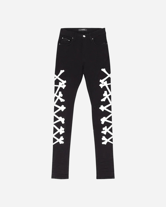 Amiri Bones Skinny Jeans 'Black/Silver'