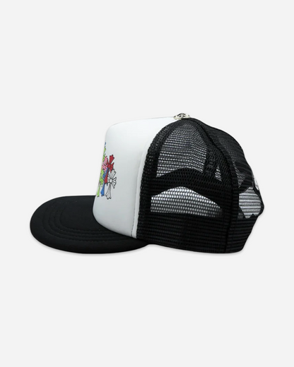 Chrome Hearts Multi Color Crosses Trucker Hat 'White'