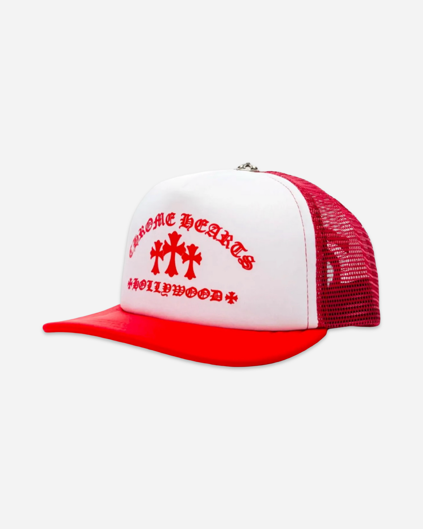Chrome Hearts Hollywood Cross "King Taco" Trucker Hat 'Red/White'