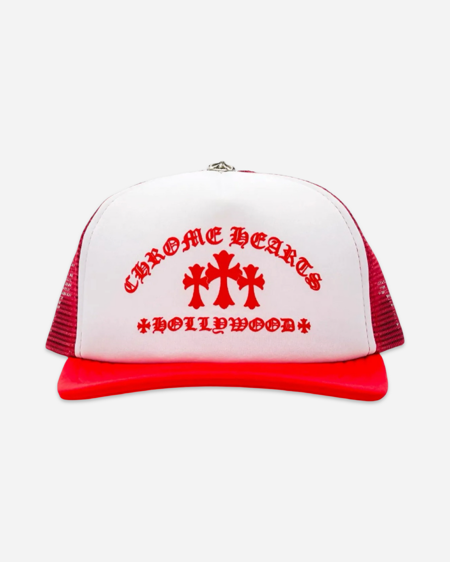 Chrome Hearts Hollywood Cross "King Taco" Trucker Hat 'Red/White'