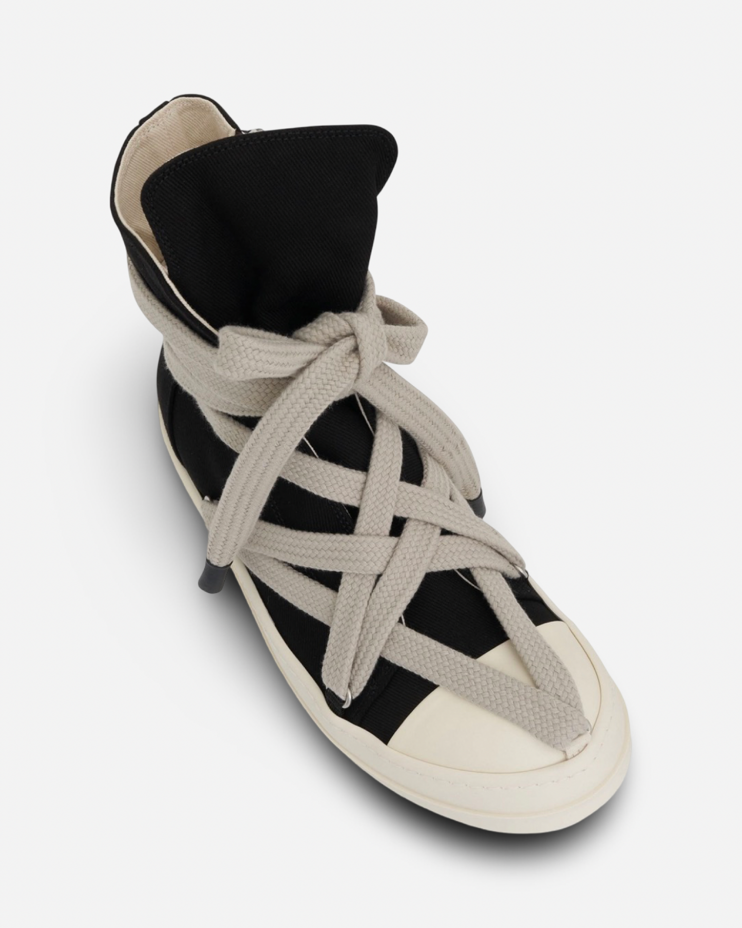 Rick Owens DRKSHDW Hexa High Black Pearl Milk Fat Lace Sneaker