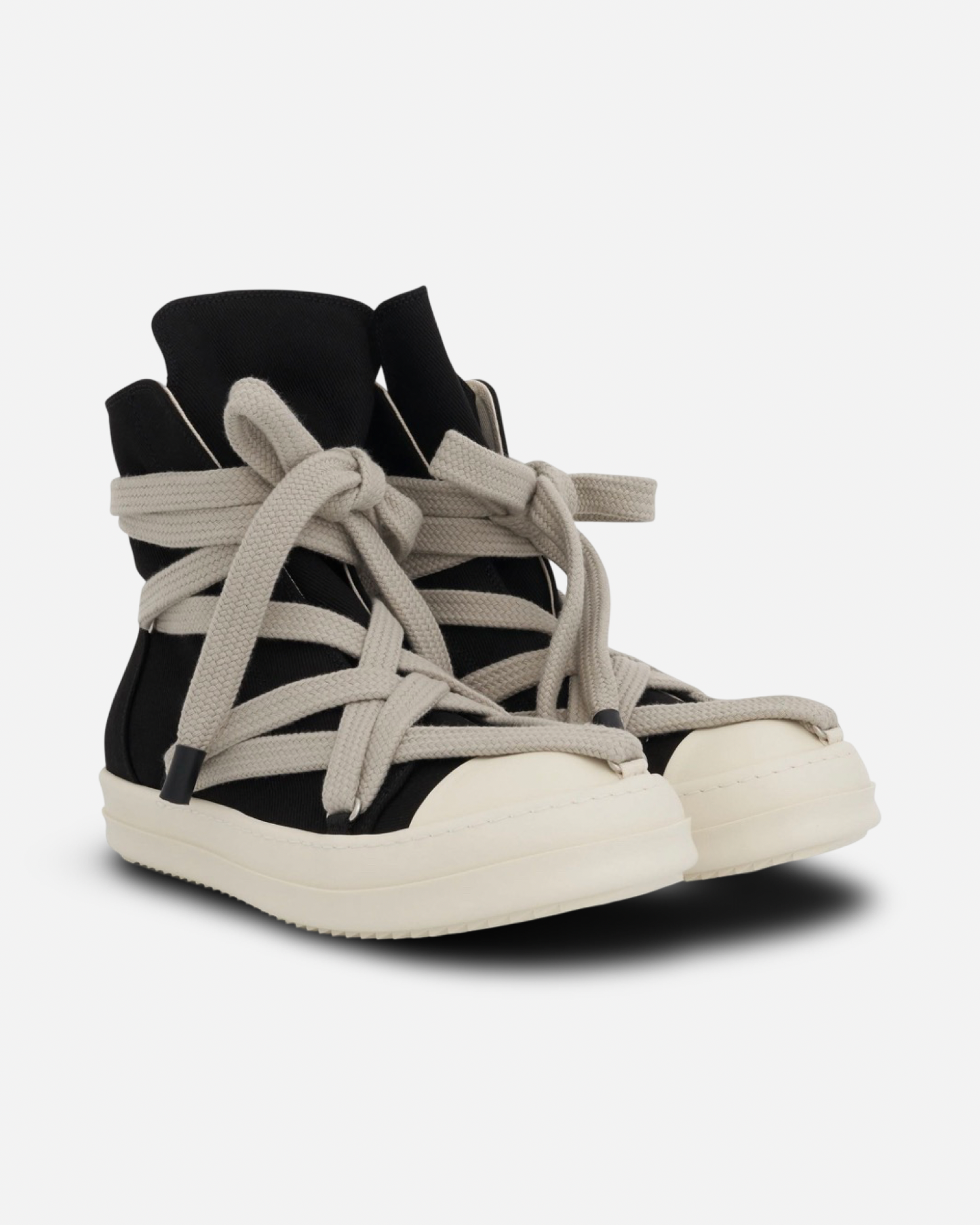 Rick Owens DRKSHDW Hexa High Black Pearl Milk Fat Lace Sneaker