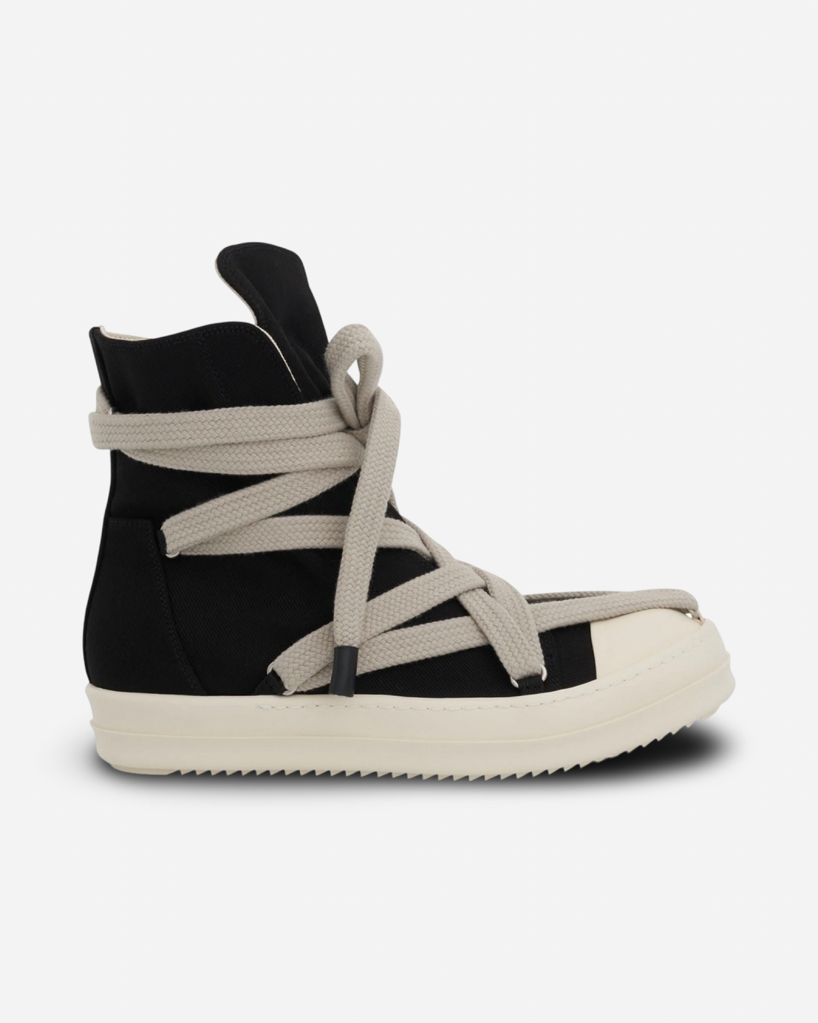 Rick Owens DRKSHDW Hexa High Black Pearl Milk Fat Lace Sneaker