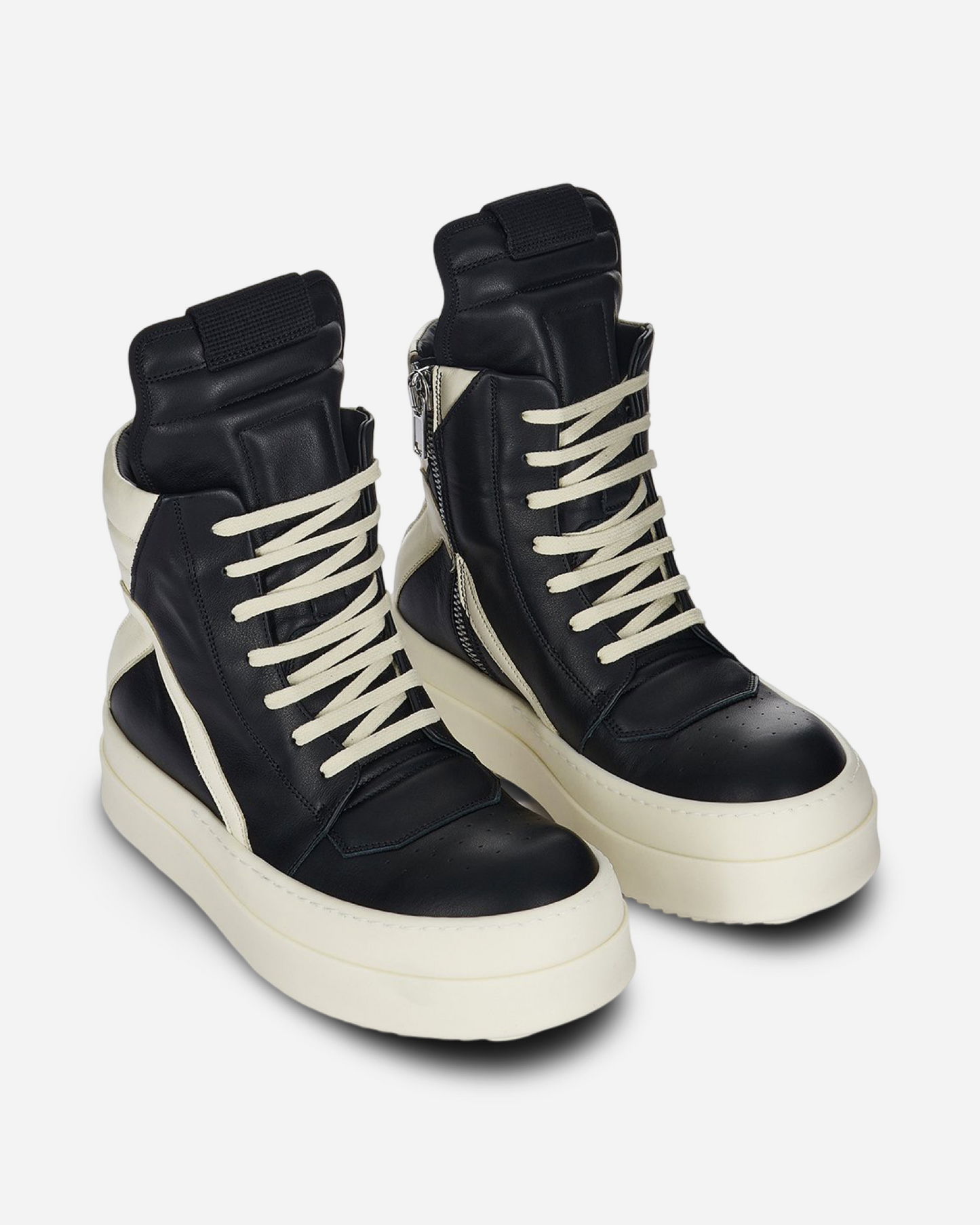 Rick Owens Porterville Mega Bumber Geobaskets Leather Sneaker 'Black'