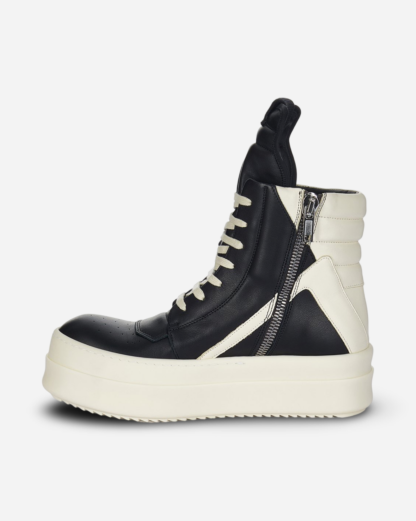 Rick Owens Porterville Mega Bumber Geobaskets Leather Sneaker 'Black'