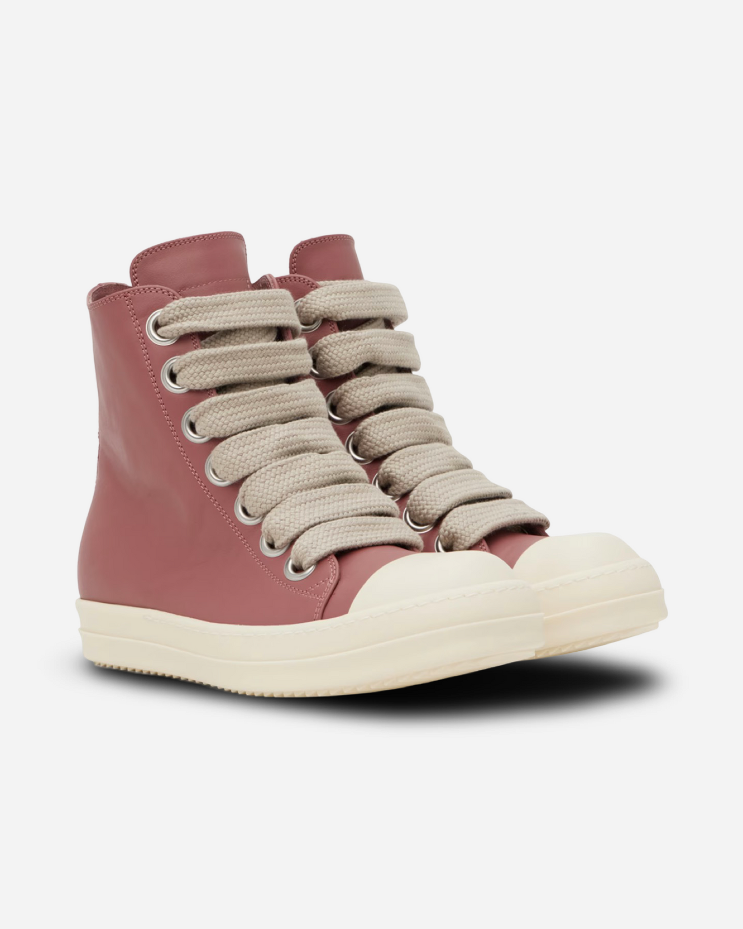 Rick Owens Porterville JumboLaced High Top Leather Sneakers 'Pink'