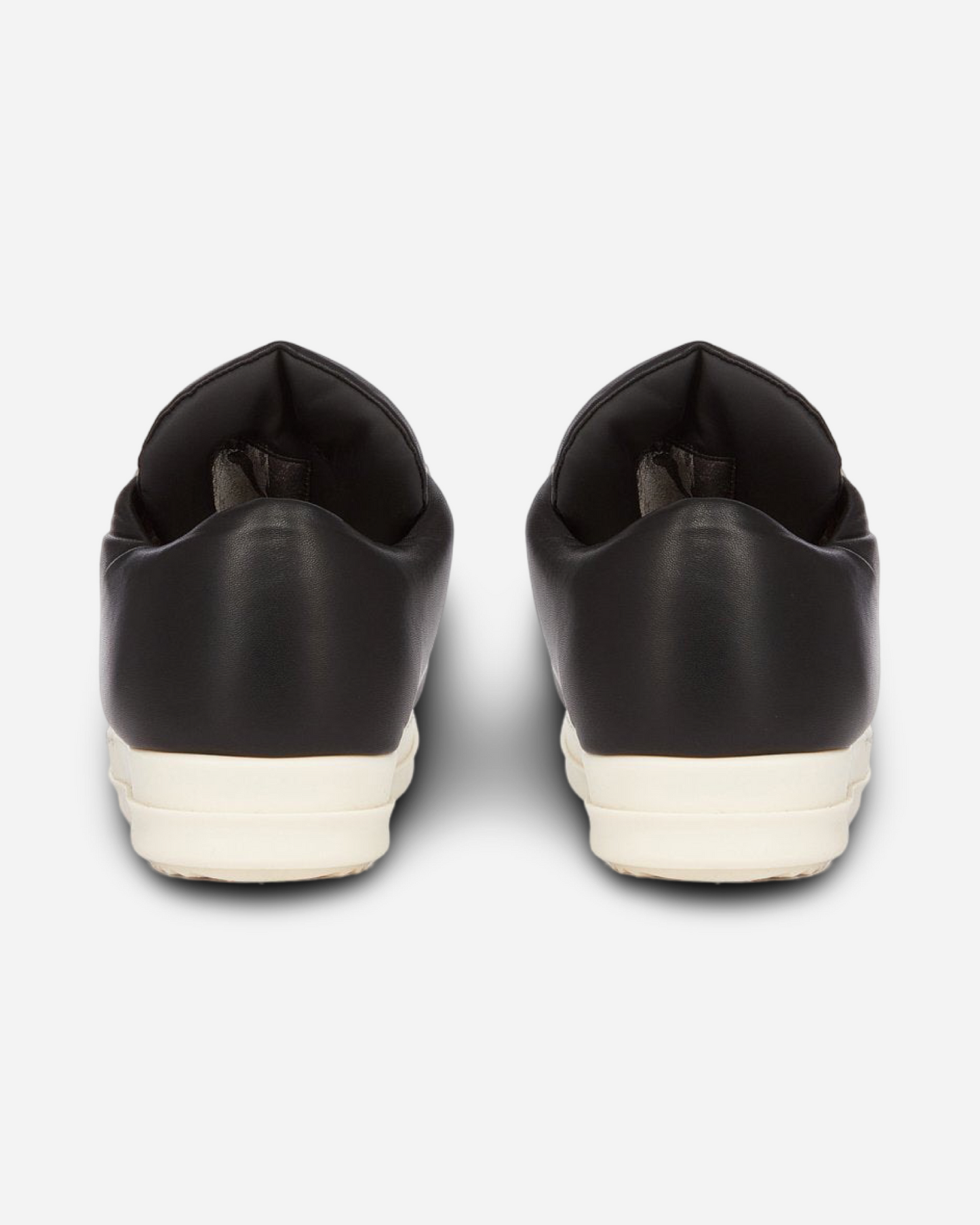 Rick Owens JumboLaced Padded Ramones Low Top Leather Sneakers ‘Black/Milk’