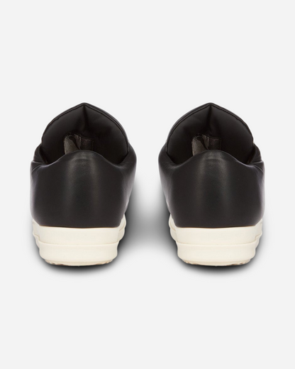 Rick Owens JumboLaced Padded Ramones Low Top Leather Sneakers 'Black/Milk'