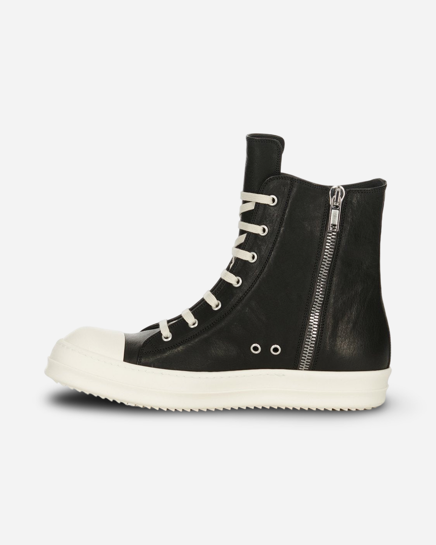 Rick Owens Porterville High Top Leather Sneakers 'Black'