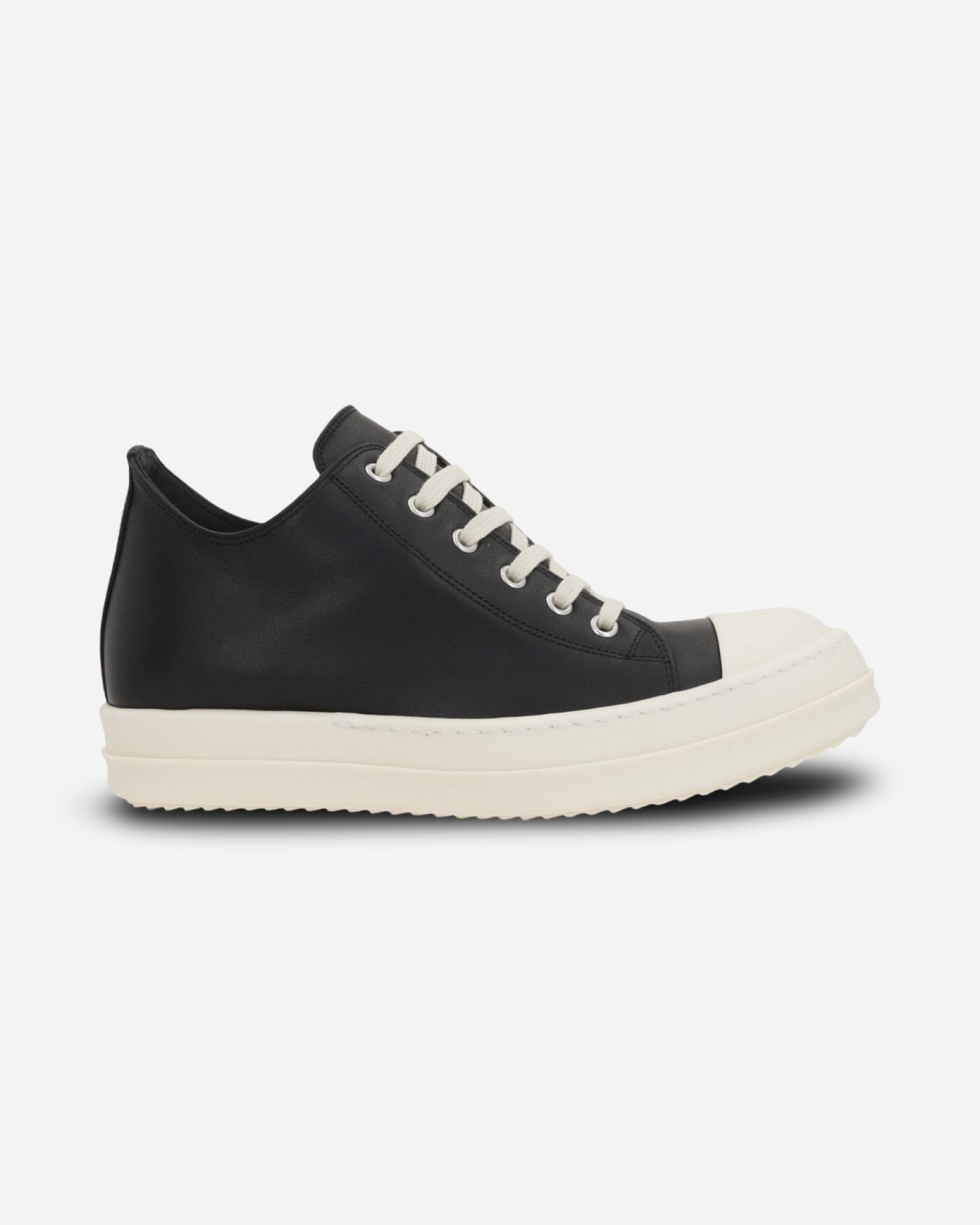 Rick Owens Women Phlegethon Sneaks Low Top Leather Sneakers 'Black'