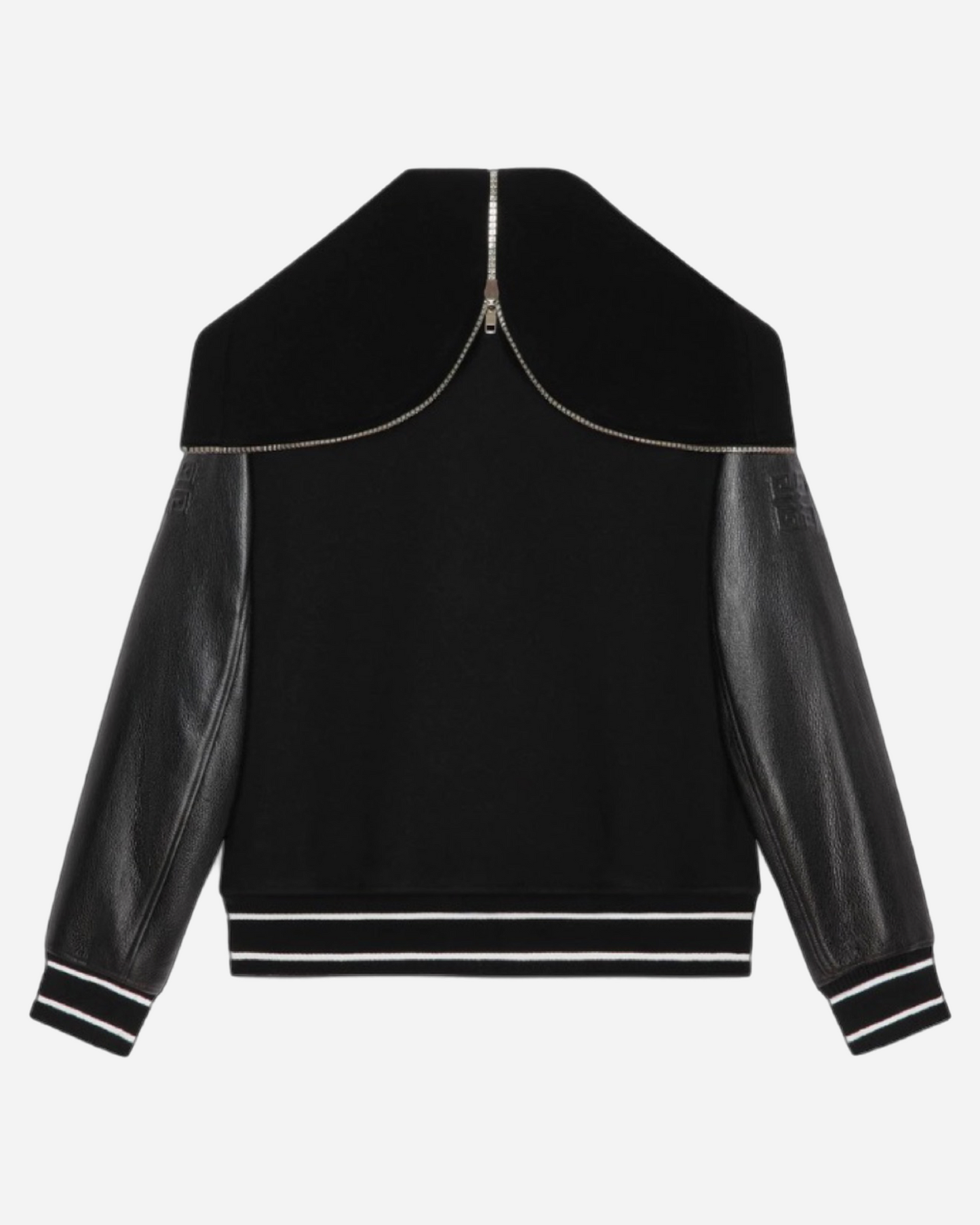 Givenchy Hooded Varsity Leather Jacket 'Black'