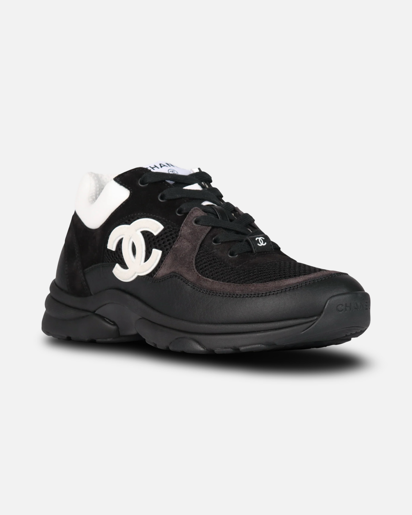 Chanel CC Logo Sneaker 'Black White'