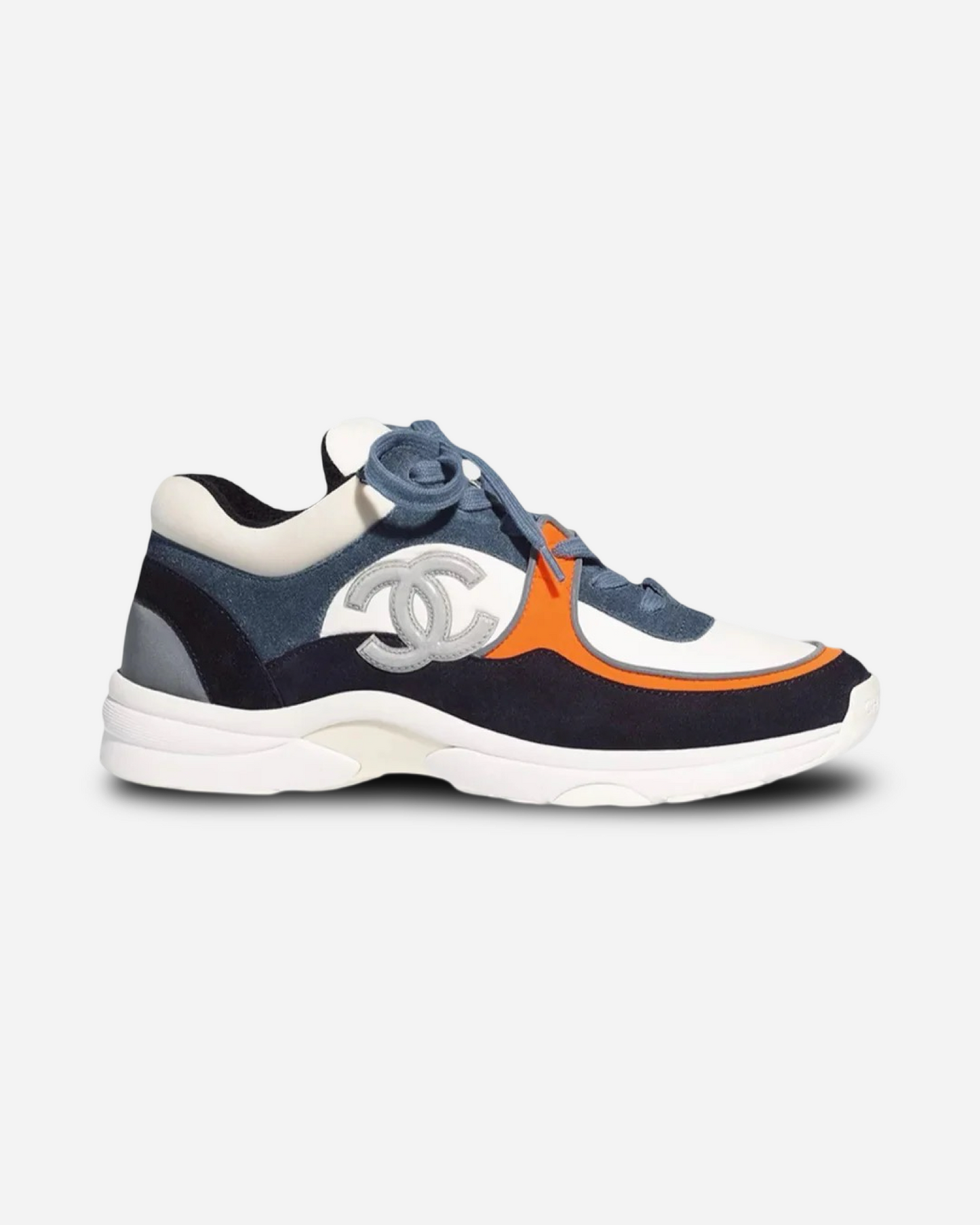 Chanel CC Logo Sneaker 'White Navy'