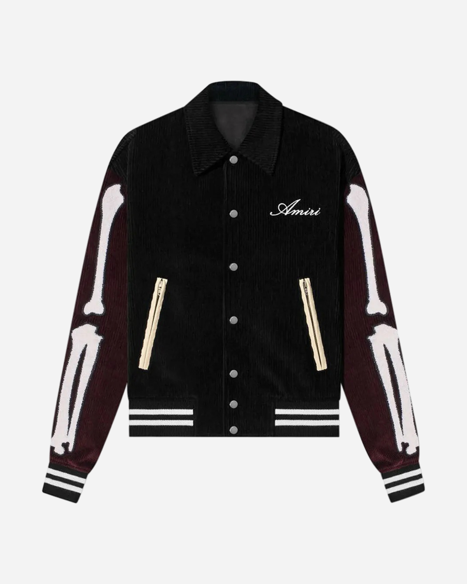 AMIRI Panneld Corduroy Bones Varsity Jacket