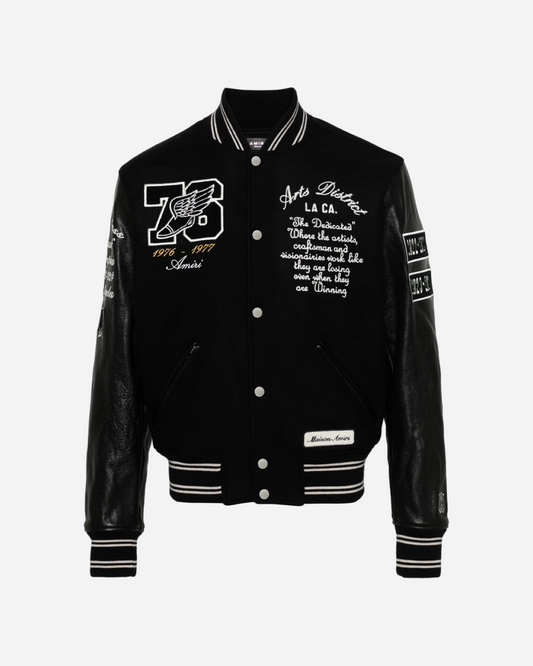 AMIRI Eagle Embroidered Varsity Bomber Jacket