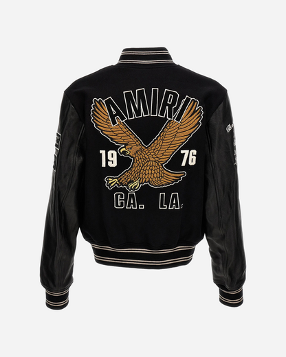 Amiri Eagle Embroidered Varsity Bomber Jacket