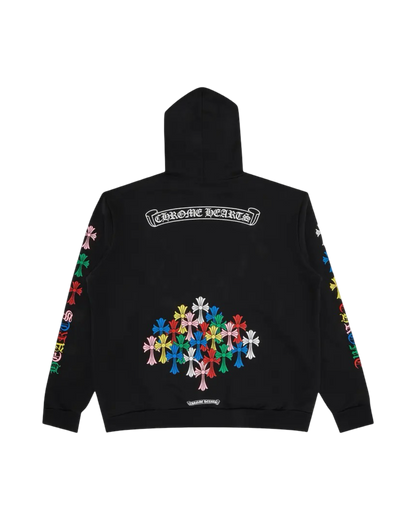 Chrome Hearts Cross Hoodie 'Black/Multicolor'