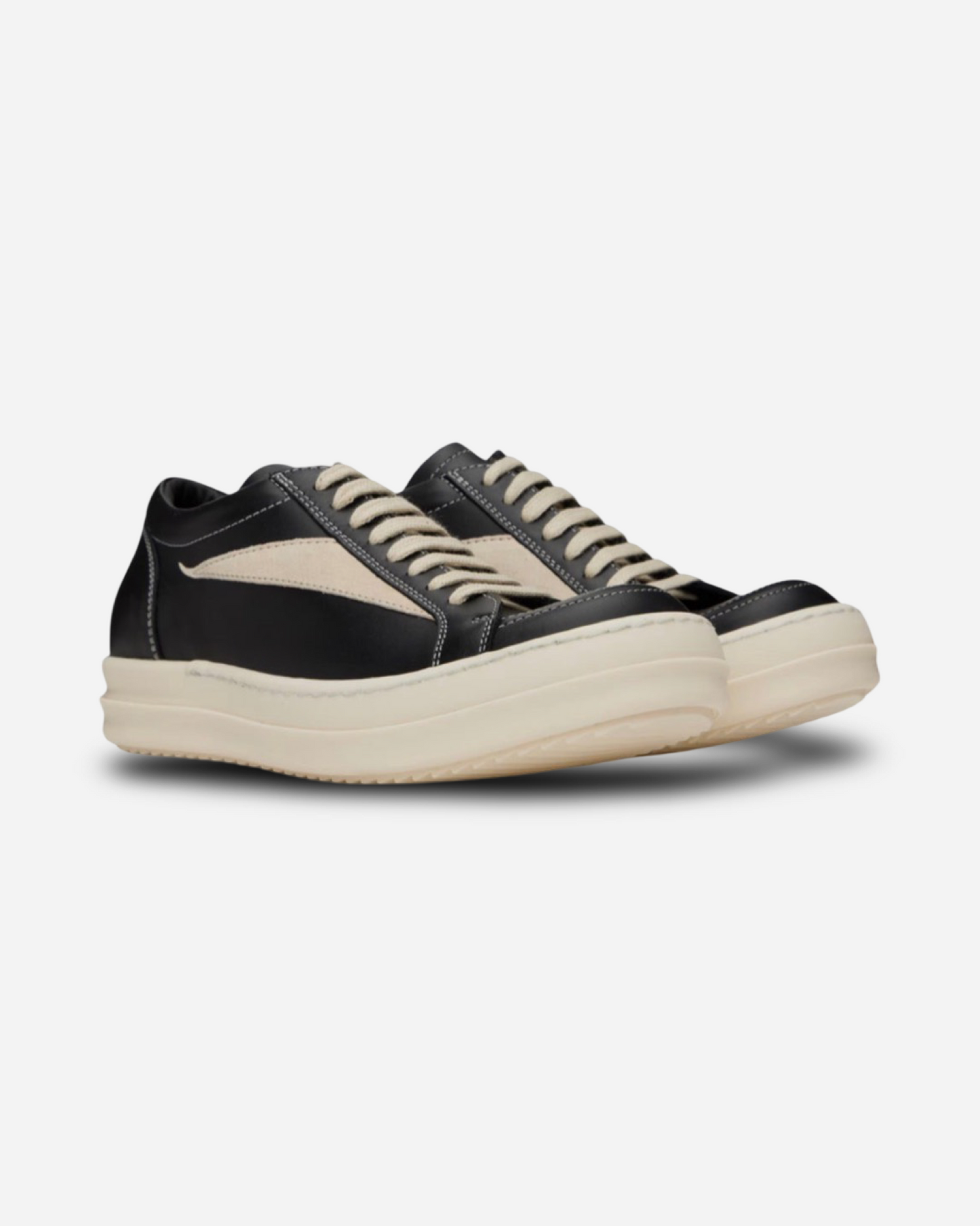 Rick Owens Vintage Low Top Leather Sneakers 'Black'