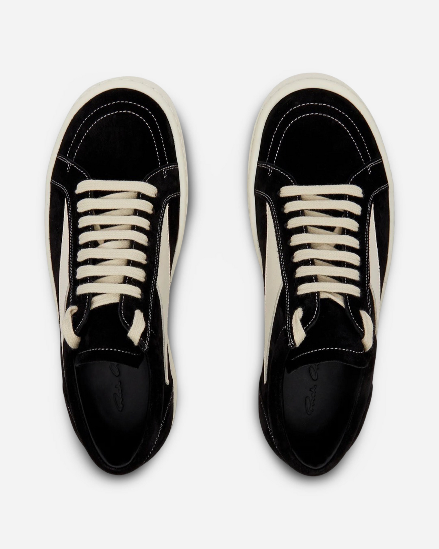 Rick Owens Black Vintage Low Top Canvas Sneakers