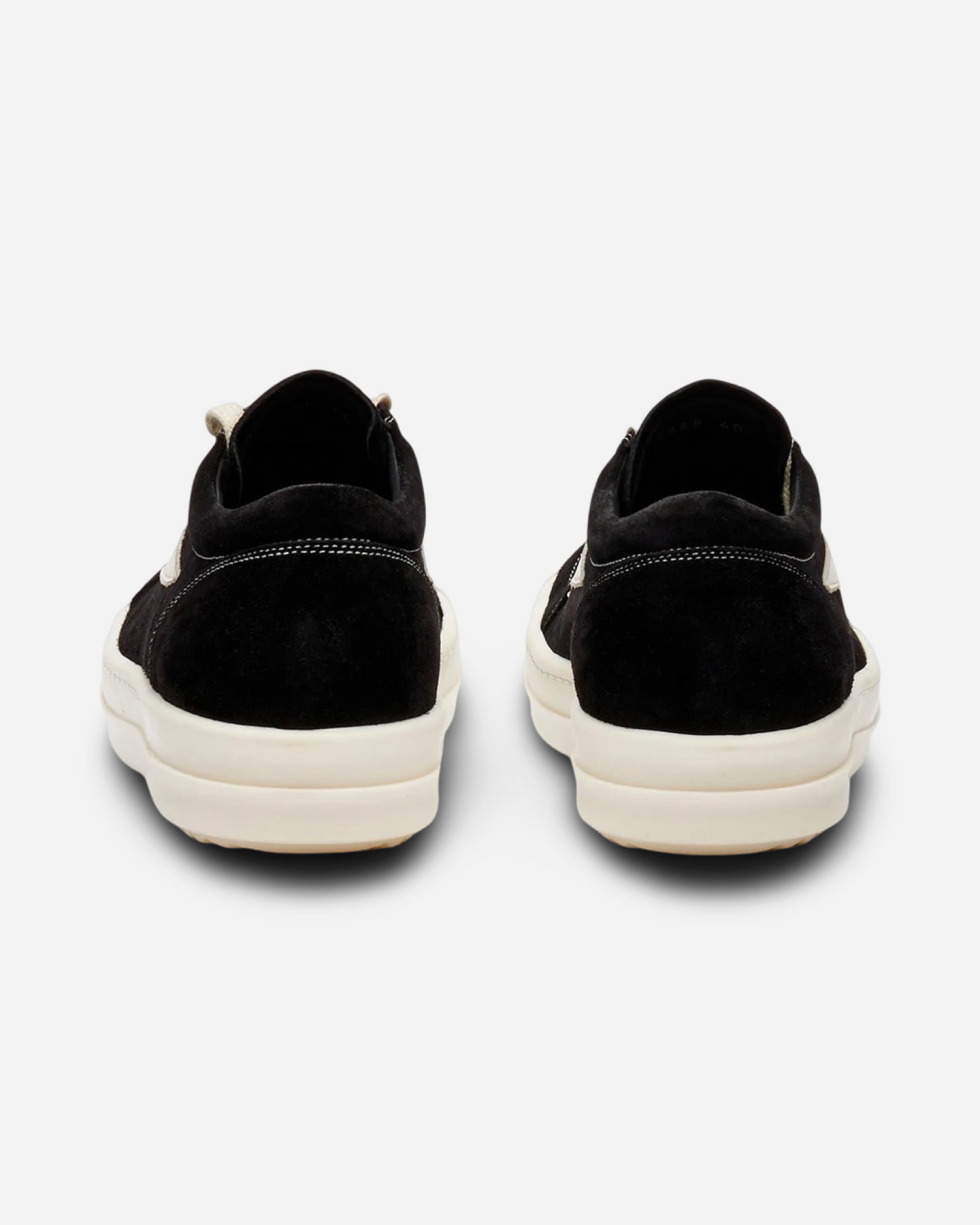 Rick Owens Black Vintage Low Top Canvas Sneakers