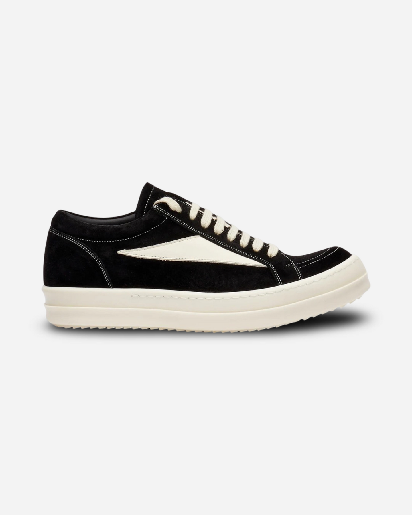 Rick Owens Black Vintage Low Top Canvas Sneakers