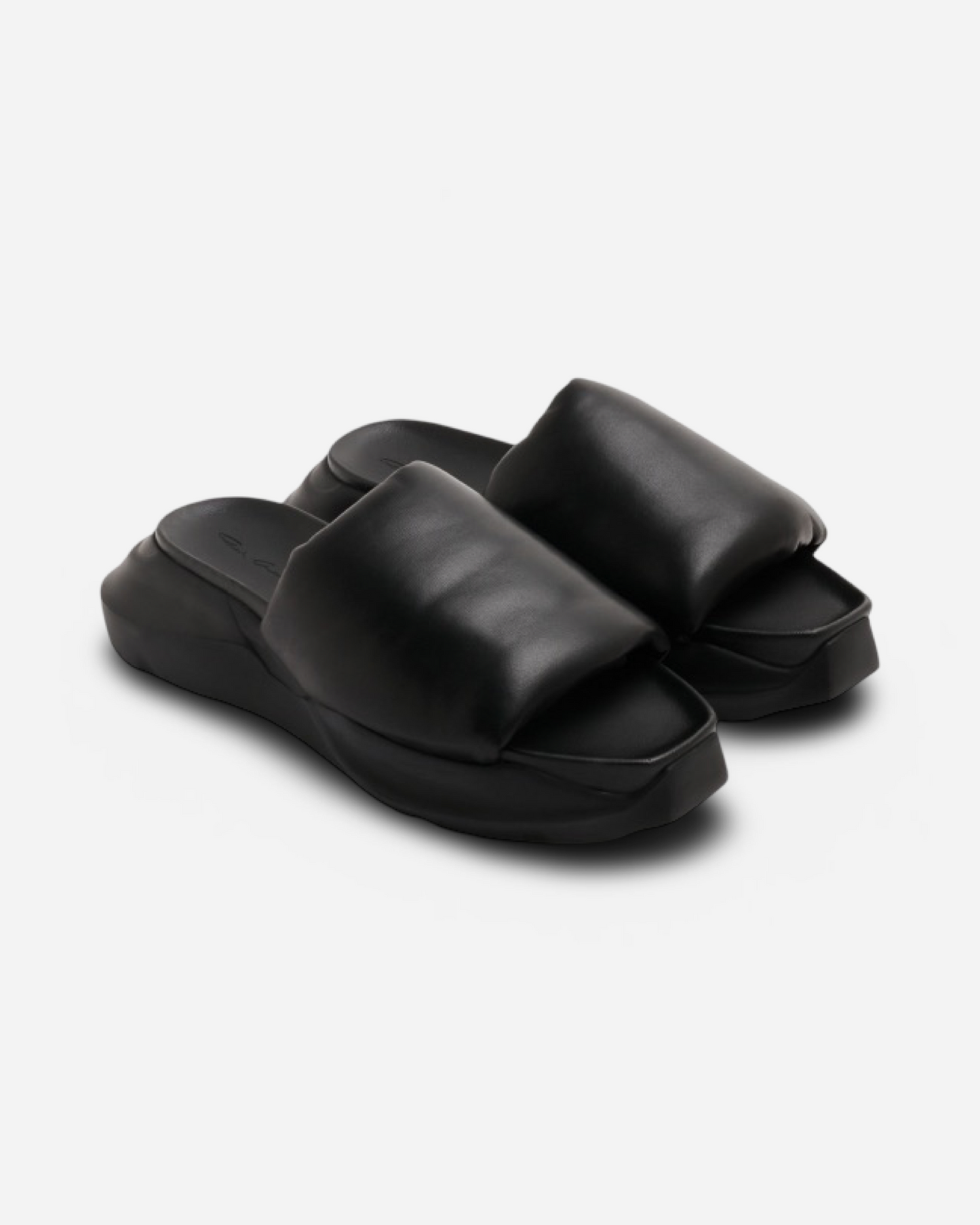 Rick Owens Geth Puffer Leather Slides