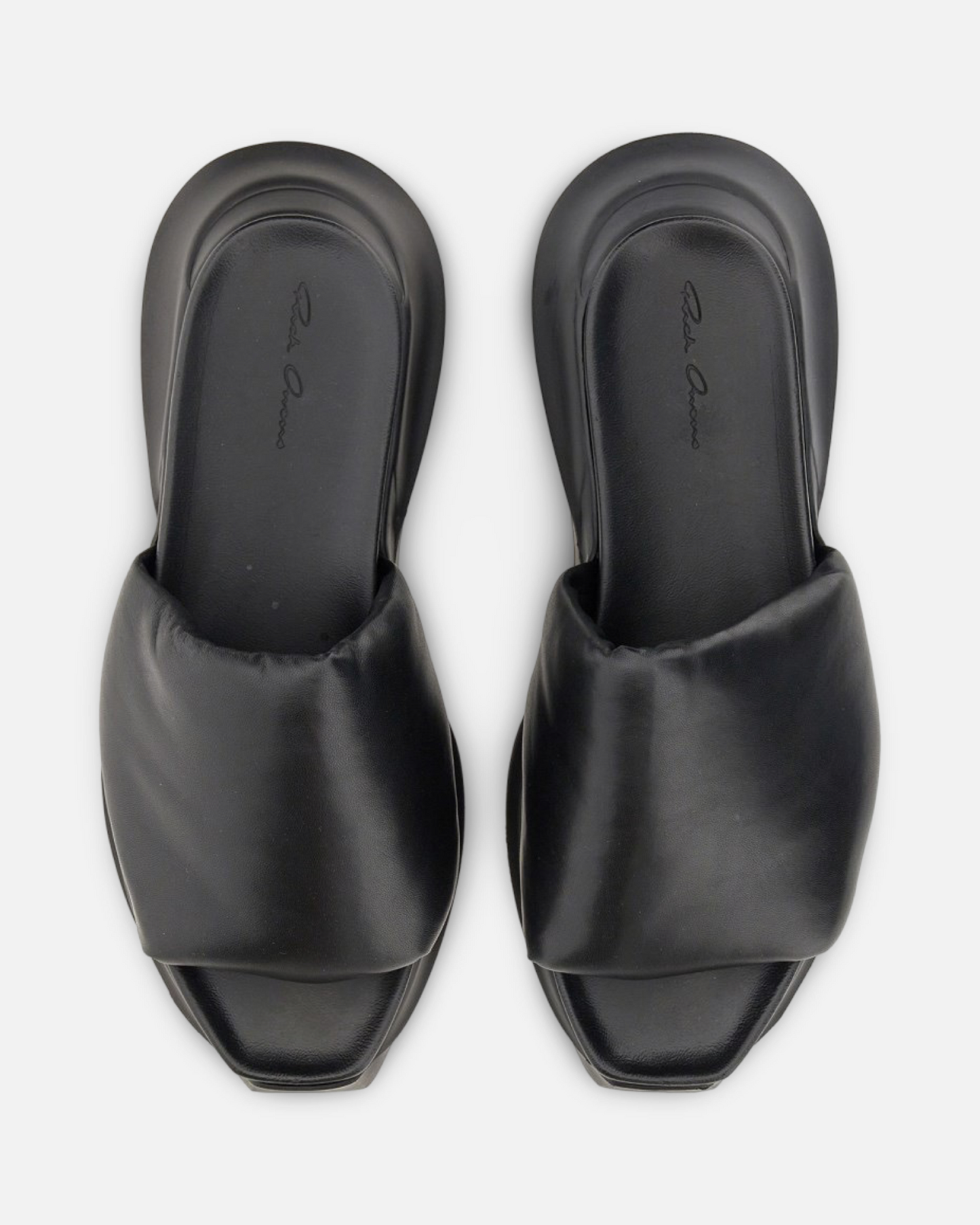 Rick Owens Geth Puffer Leather Slides