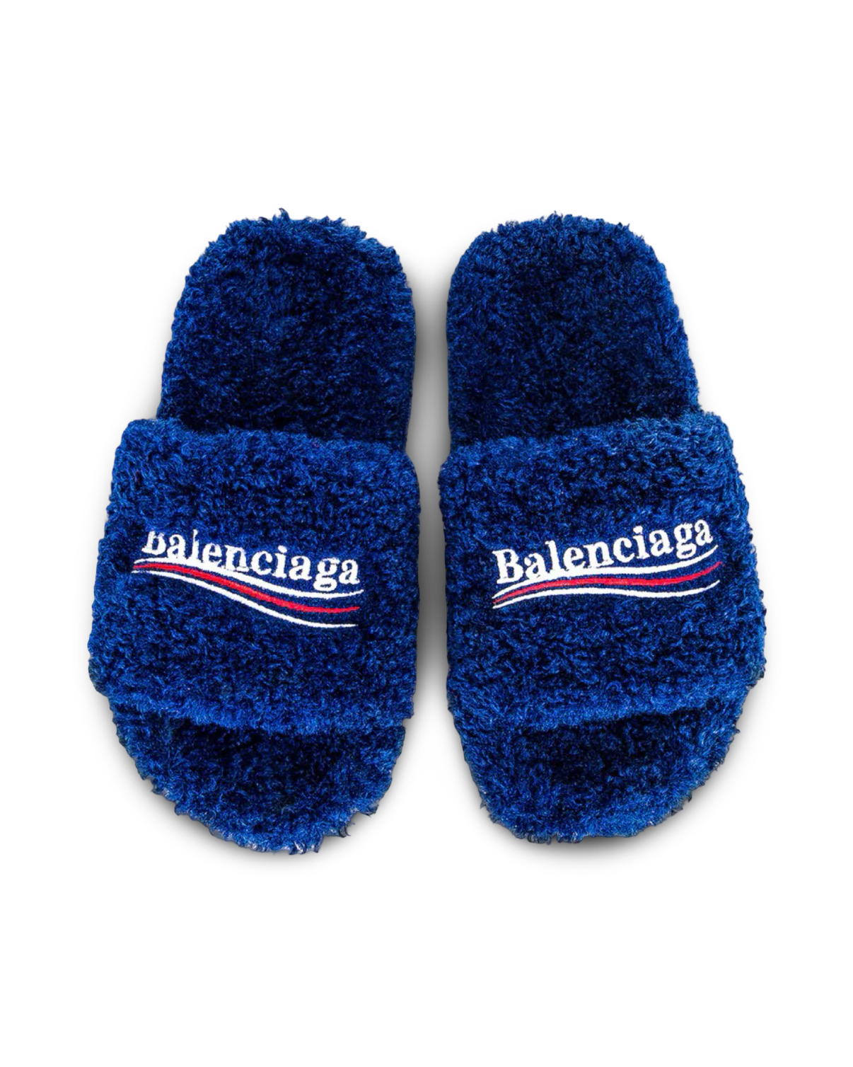 Balenciaga Political Campaign Furry Slide Sandal
