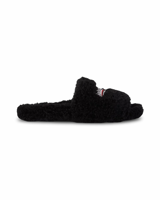 Balenciaga Political Campaign Furry Slide Sandal