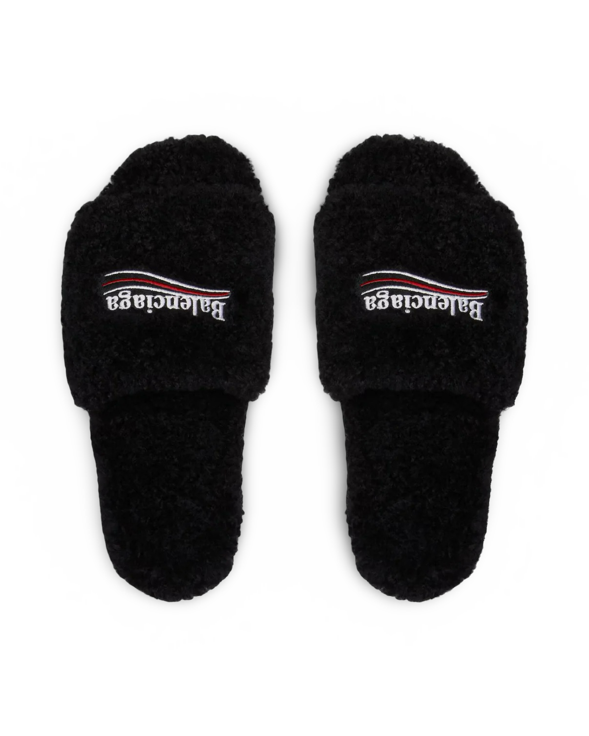 Balenciaga Political Campaign Furry Slide Sandal