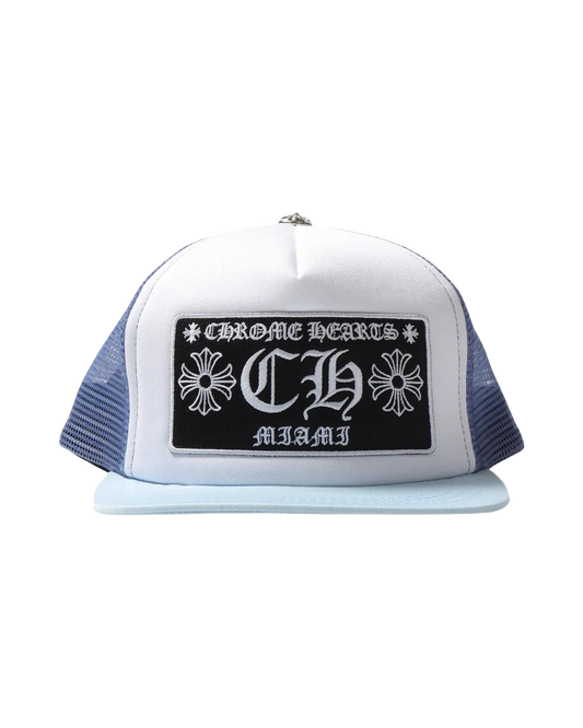 Chrome Hearts Miami Trucker Hat 'White/Blue'