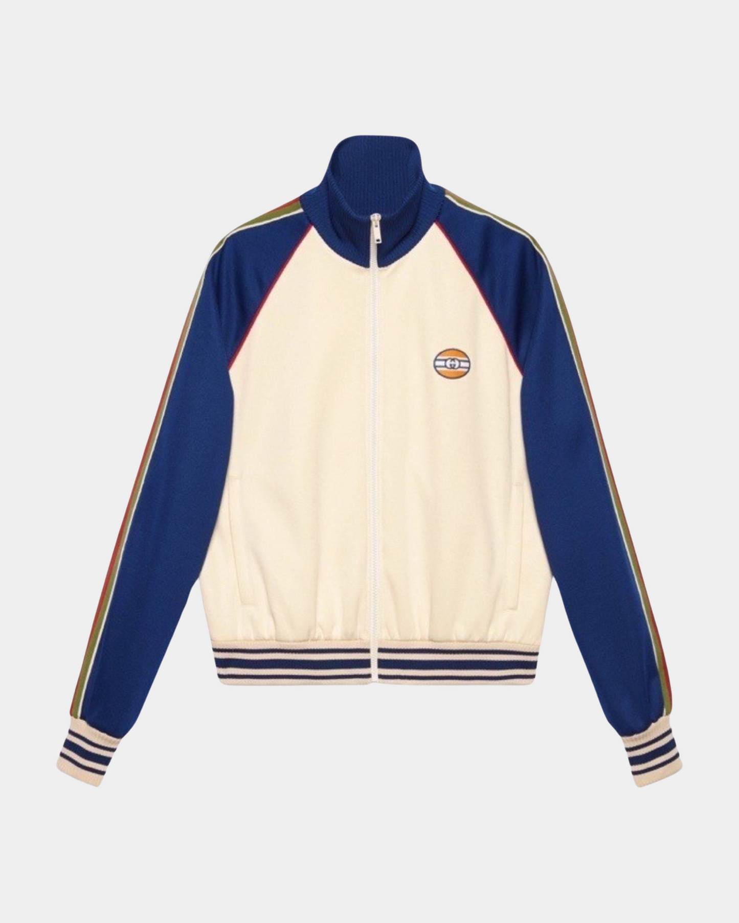 Gucci Technical Jersey Jacket Blue/ Ivory - Creps City