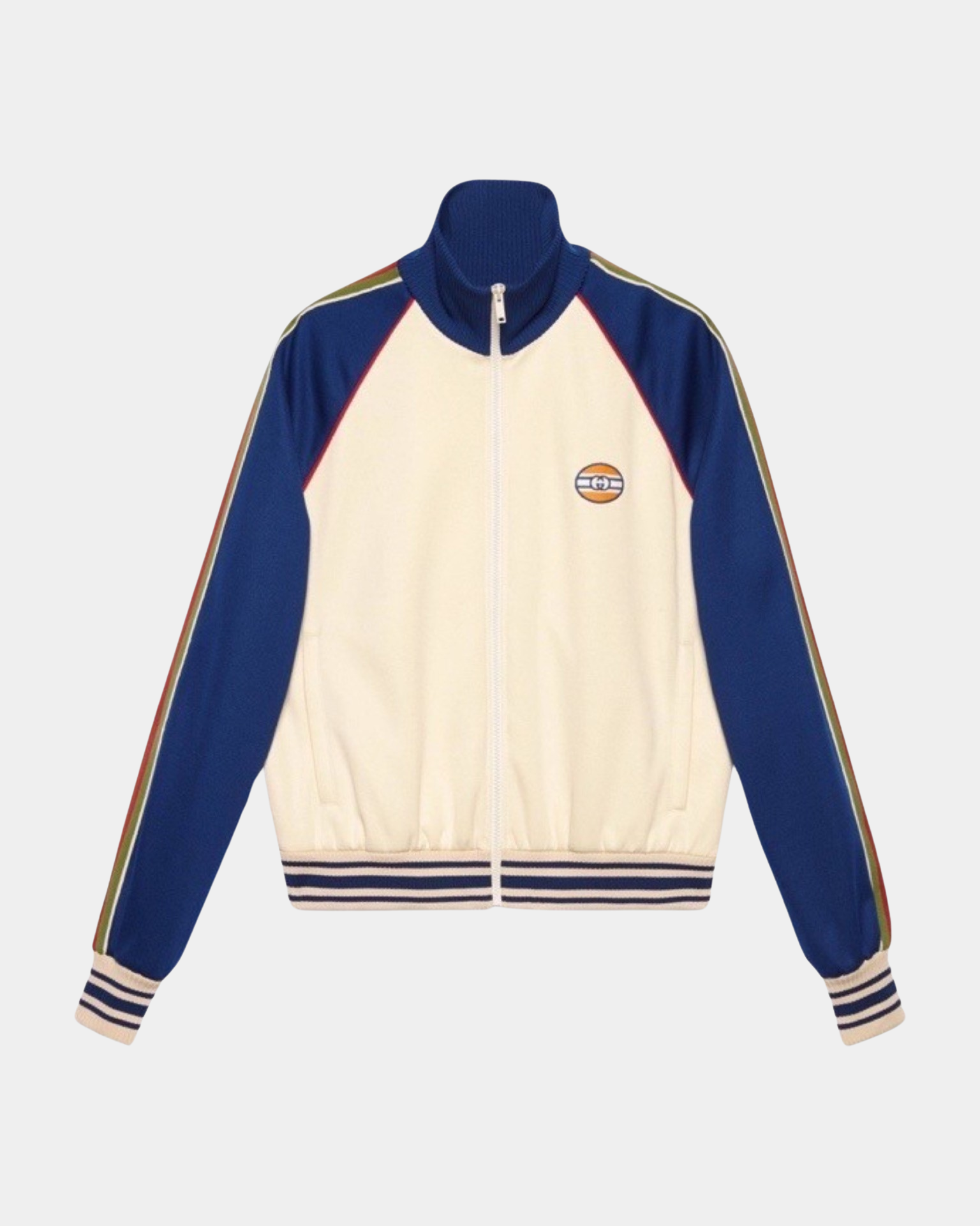 Gucci Technical Jersey Jacket Blue/ Ivory - Creps City