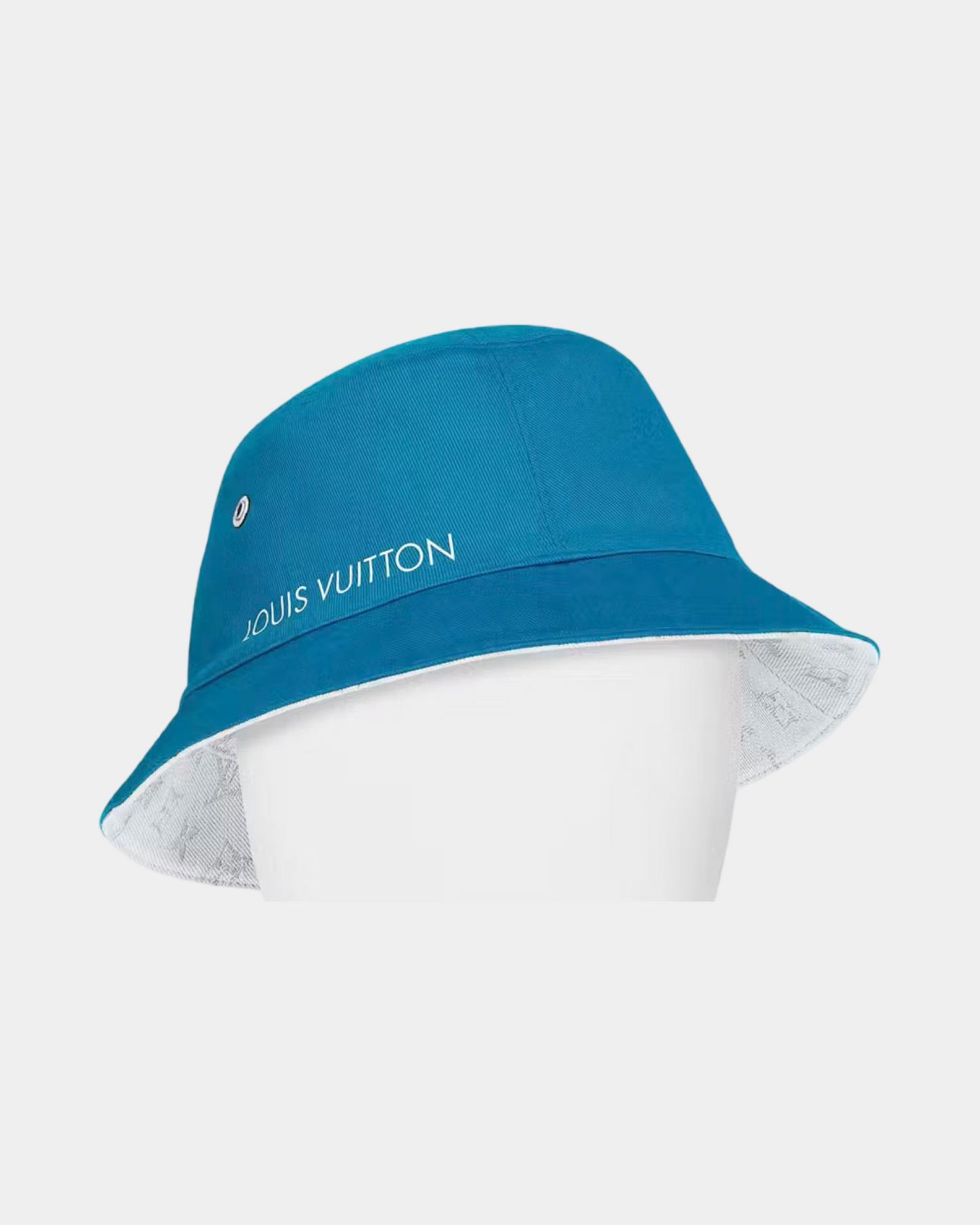 Louis Vuitton Monogram Bucket Hat Denim Bob White/Lagoon Blue - Creps City