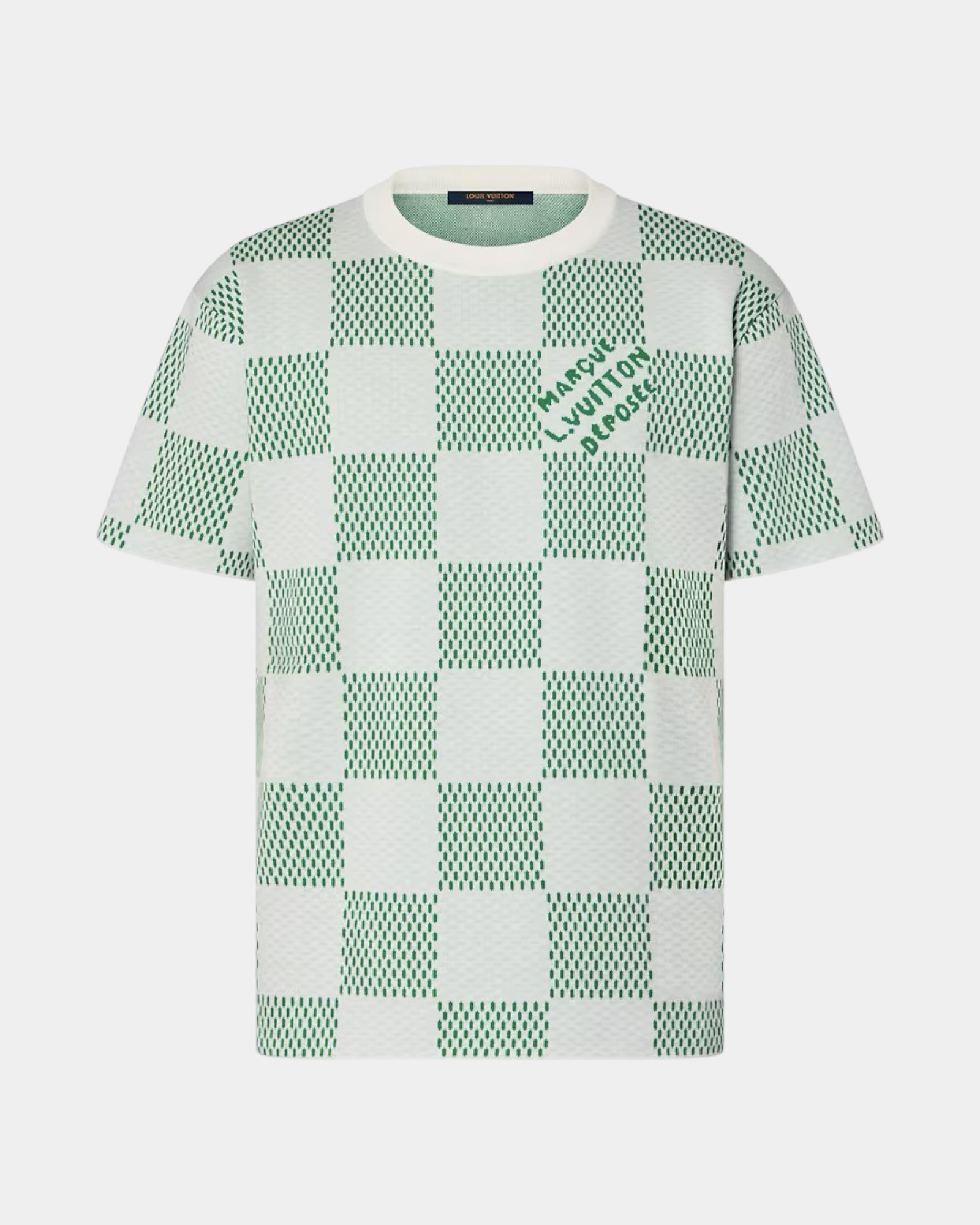 Louis Vuitton Damier Knitted Short-Sleeved Crewneck - Creps City