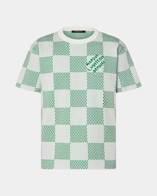 Louis Vuitton Damier Knitted Short-Sleeved Crewneck - Creps City