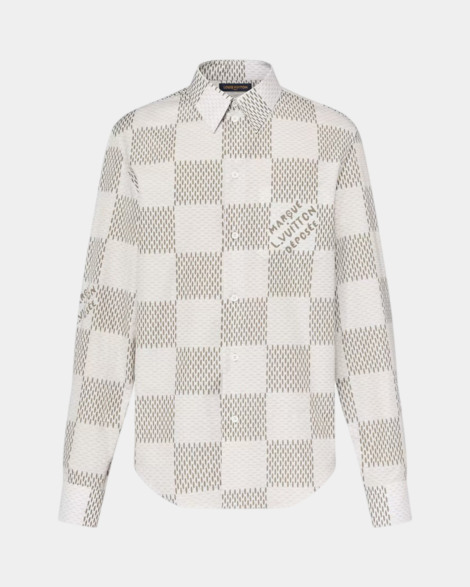Louis Vuitton Damier Long-Sleeved Classic Cotton Shirt - Creps City