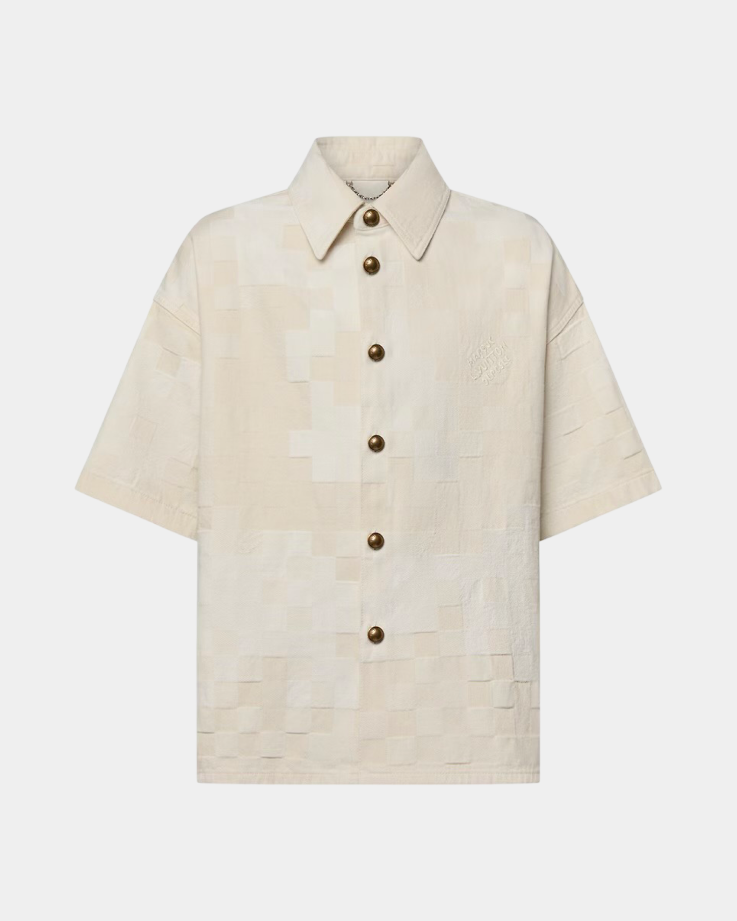 Louis Vuitton Damier Short-Sleeved Denim Shirt - Creps City
