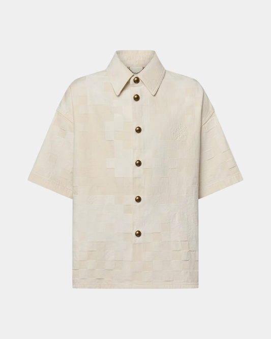 Louis Vuitton Damier Short-Sleeved Denim Shirt - Creps City
