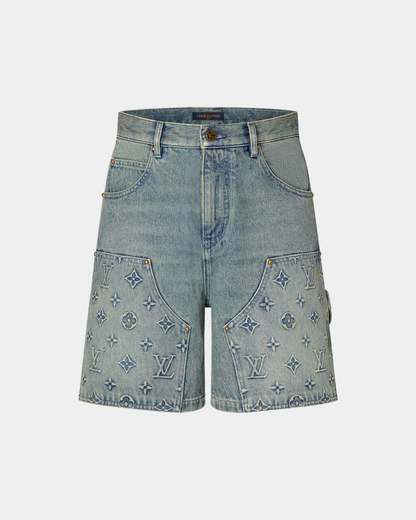 Louis Vuitton Denim Carpenter Shorts - Creps City
