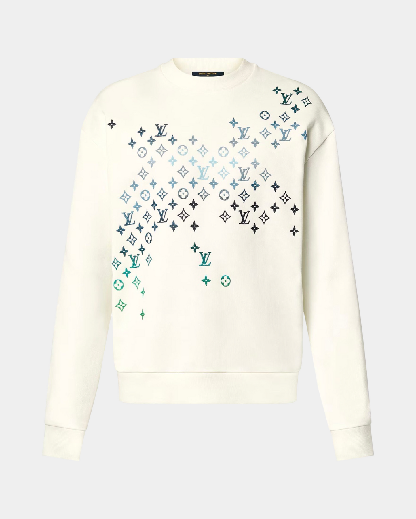 Louis Vuitton Embroidered Cotton Sweatshirt ‘Blanc Lait’ - Creps City