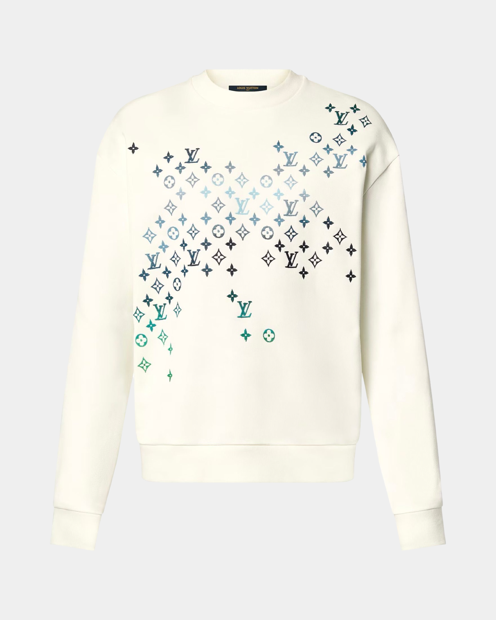 Louis Vuitton Embroidered Cotton Sweatshirt ‘Blanc Lait’ - Creps City